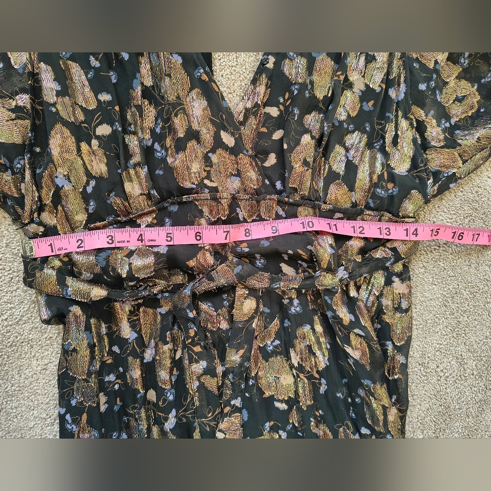 Beautiful ba&sh Lady Dress Size 1 (Small, US 4) Midi Length Silk Floral - Picture 14 of 15